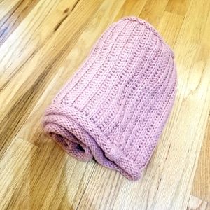 Korean Brand Cute Pink Infinity Scarf Thick Wrap Winter Accessory Neck Warmer